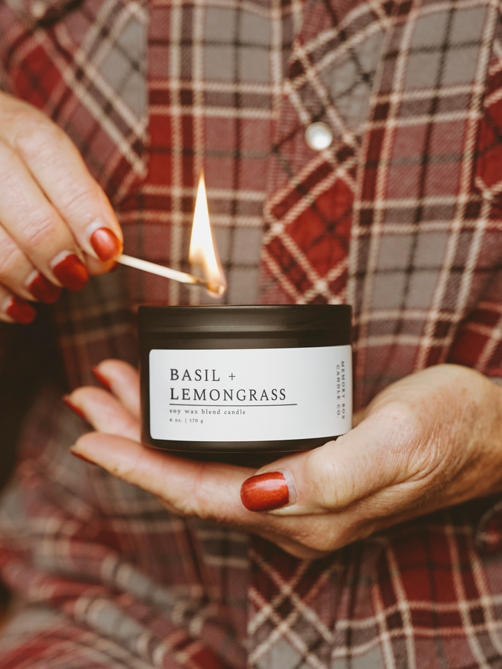 Basil + Lemongrass 6 oz. Candle