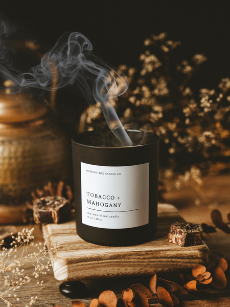 cigarette smoke candle Tobacco + Mahogany 10 oz. Candle