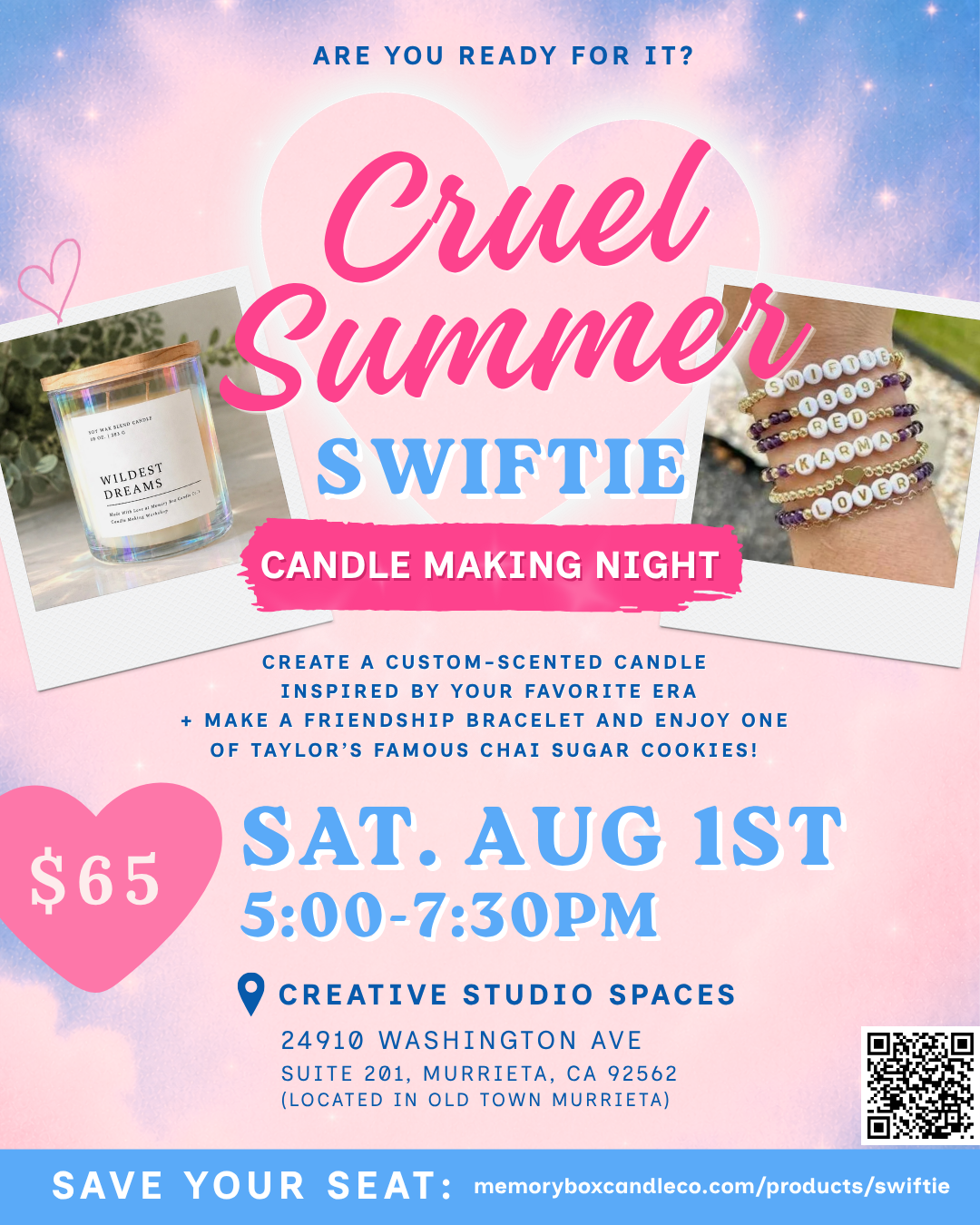 Swiftie Candle Making Night Ticket