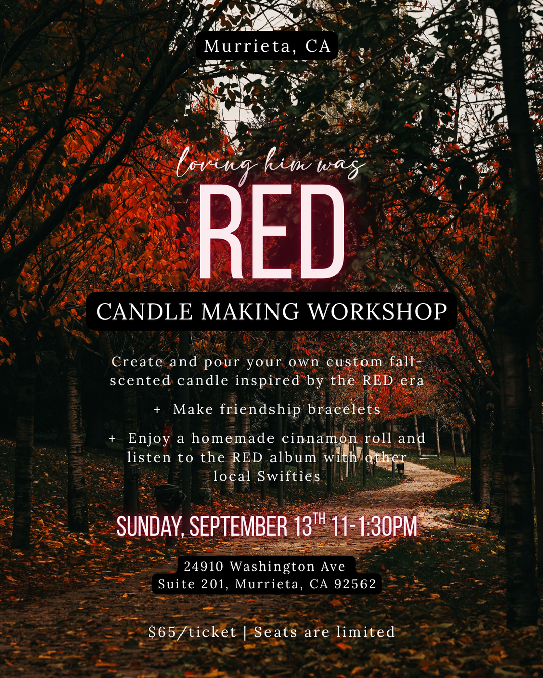 RED Candle Making Workshop Ticket
