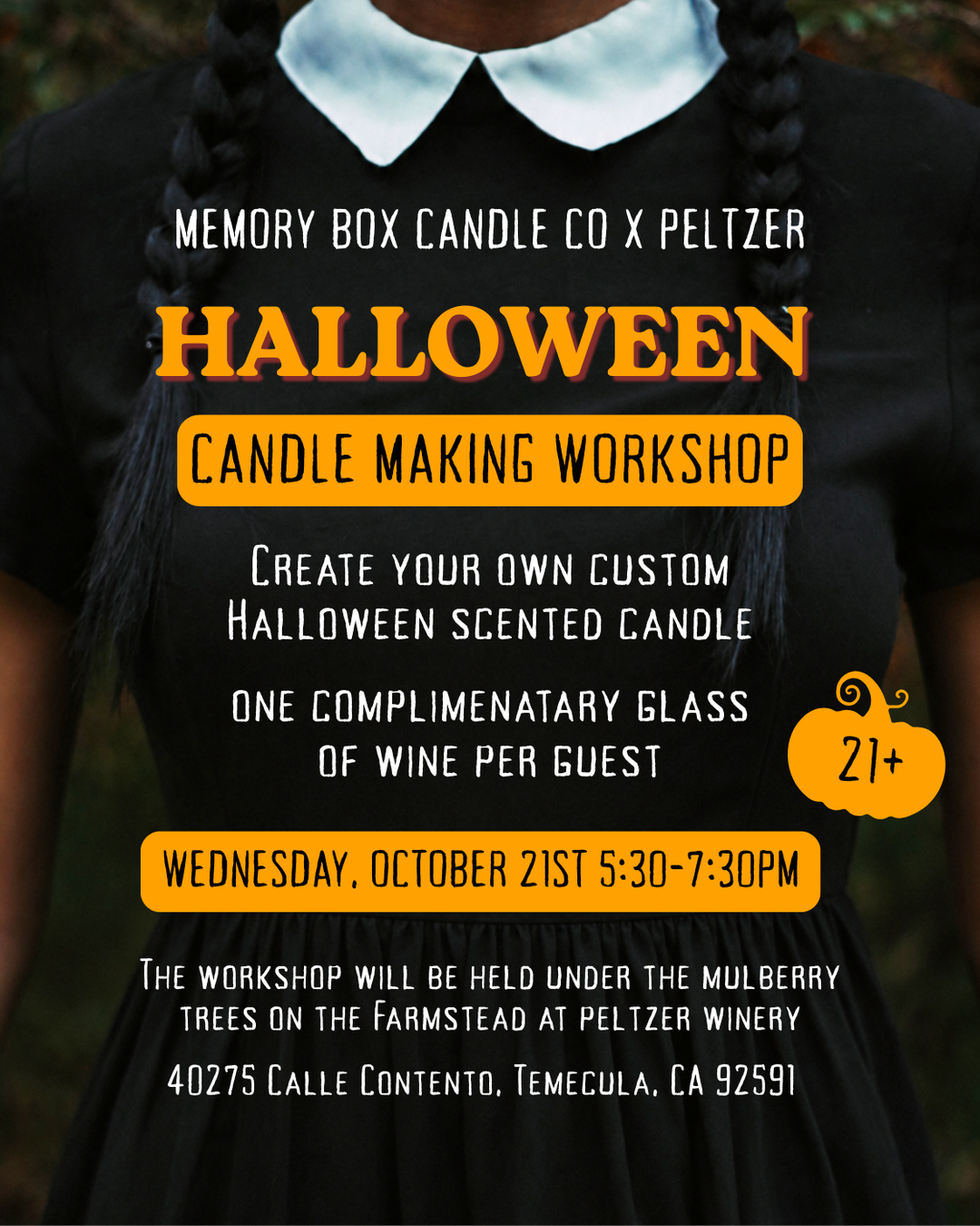 Halloween Candle Making Workshop Ticket (Peltzer Winery)