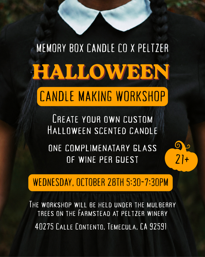 Halloween Candle Making Workshop Ticket (Peltzer Winery)